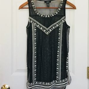 Alfani Sleeveless Sheer Blouse